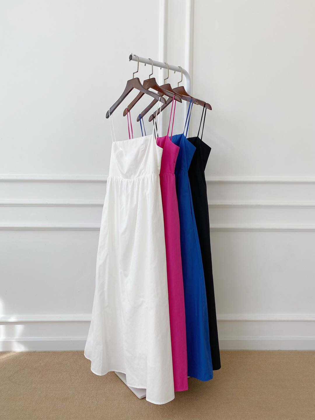 [Ảnh thật] Đầm maxi 2 dây cut out lưng bo thun
