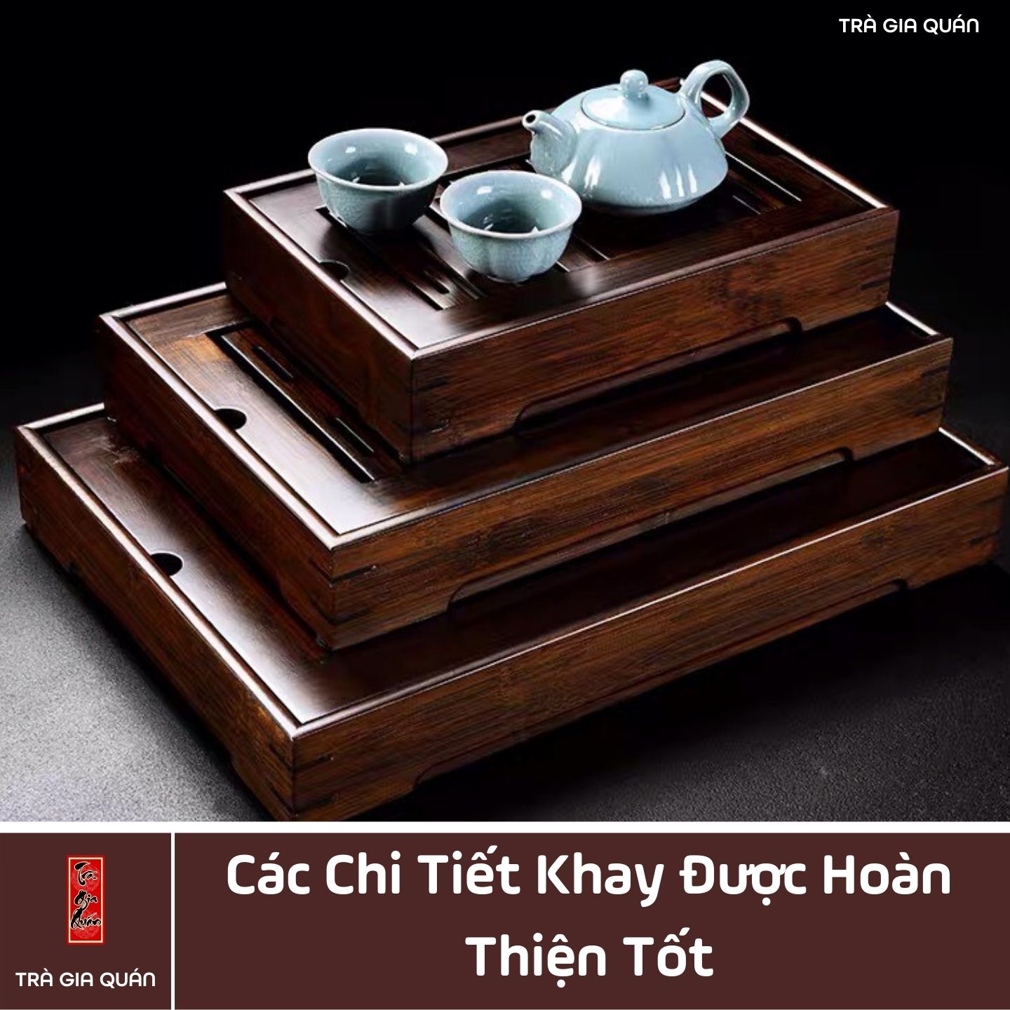 Khay Trà Tre Cao Cấp Chữ Nhật KT 10