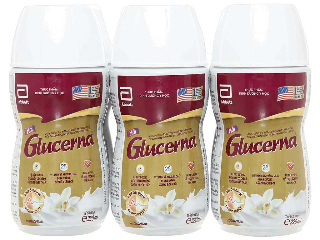[Date 9.2025] Sữa bột pha sẵn Glucerna vani 220ml (cho người tiểu đường) - 1 CHAI