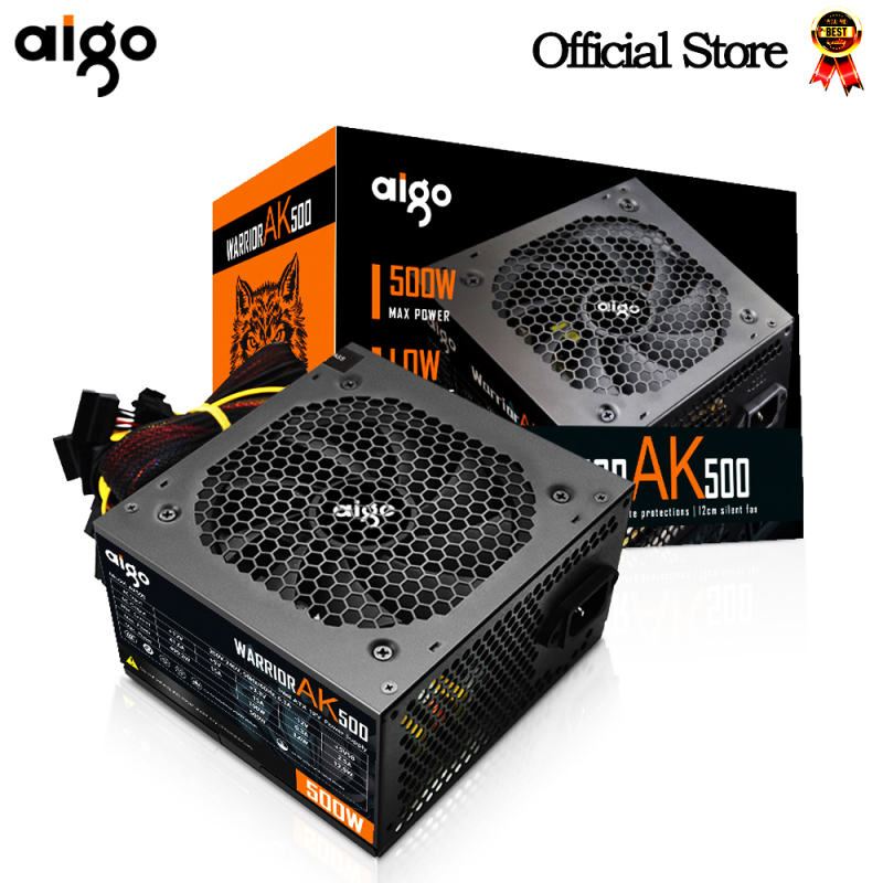 Bảng giá Aigo AK 500W PC PSU Power Supply unit 80plus Black Gaming Quiet 120mm rgb Fan 24pin 12V ATX Desktop computer Power Supply BTC Phong Vũ