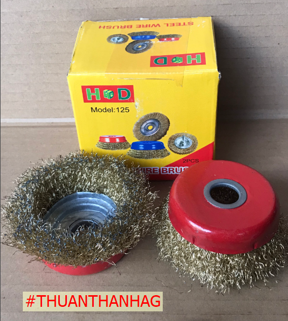 Chổi đánh rỉ sắt, chén cước thau đánh rỉ dùng cho máy mài cầm tay loại 100mm