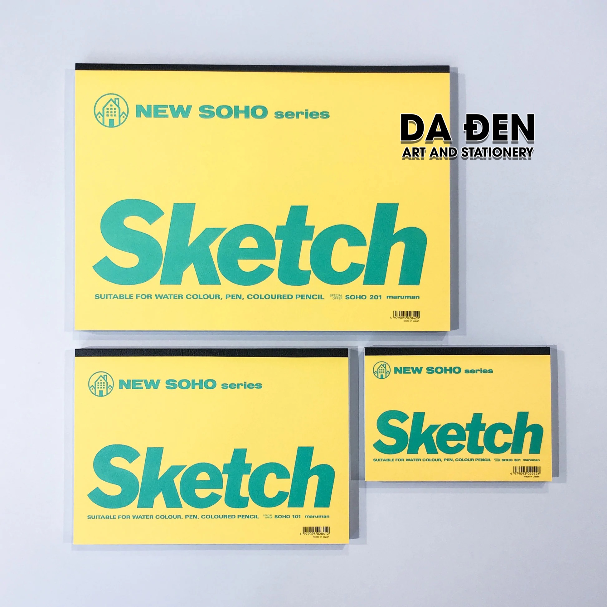 [DA ĐEN] Sổ New Soho Sketchbook Maruman Đa Dụng