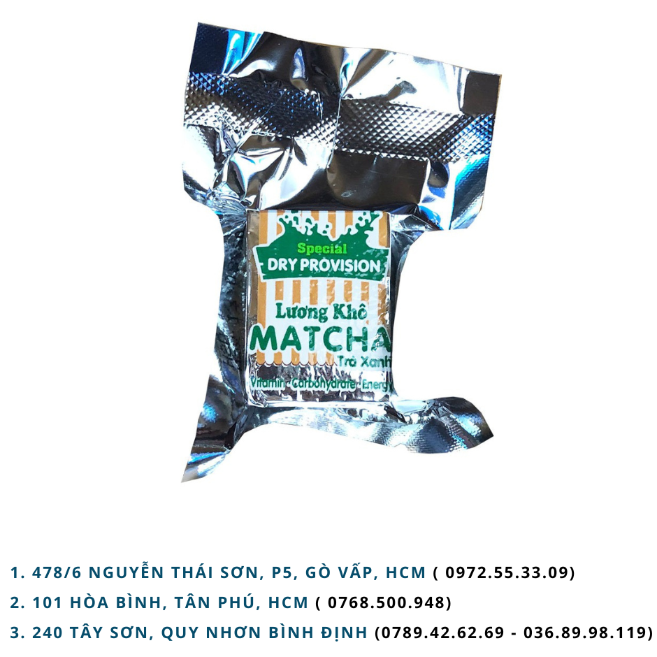 Lương Khô Matcha Trà Xanh - 180g/bịch