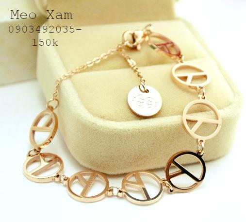 Lắc tay titanium peace.