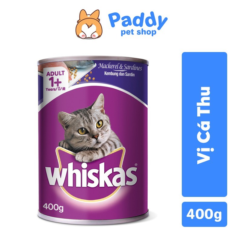 [400g] Pate Whiskas mèo vị cá thu lon