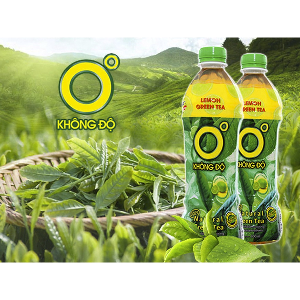 Thùng 24 chai Trà xanh 0 độ 455ml