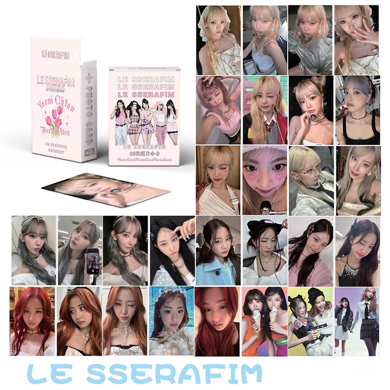 Set 50 photo card unoff hologram lesserafim