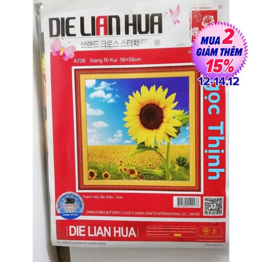 Dlh-ya726-tranh thêu cánh dồng hoa-56x56
