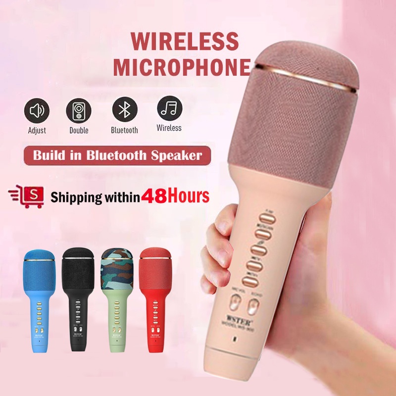 Micro hát karaoke bluetooth ws-900 bản cao cấp có chế độ nâng giọng - loa bluetooth kèm micro karaoke cầm tay mini công nghệ mới.
