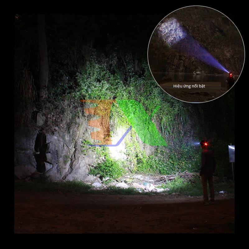 Flashlight tactical head super bright, led Cree T6 premium, flashlight phượt, protection flashlight, enclosed Battery Li-ion + Charger