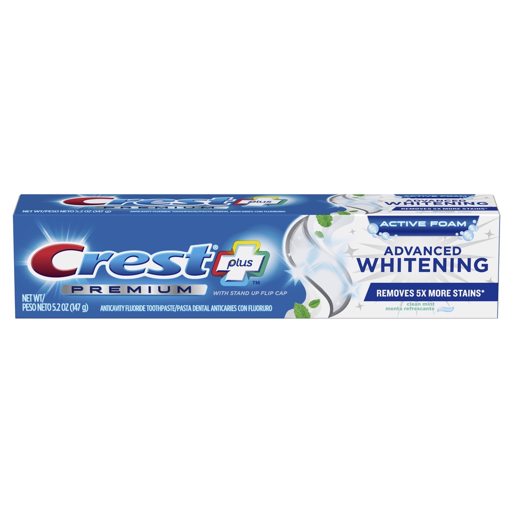 Kem Đánh Răng Crest Premium Plus Advanced Whitening 147G