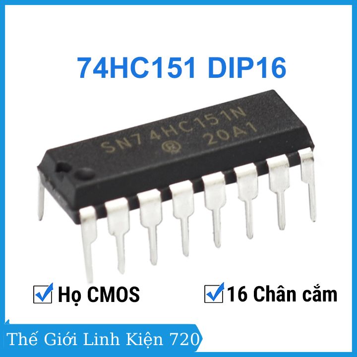 74hc151 dip16 bộ ghép kênh 8 bit