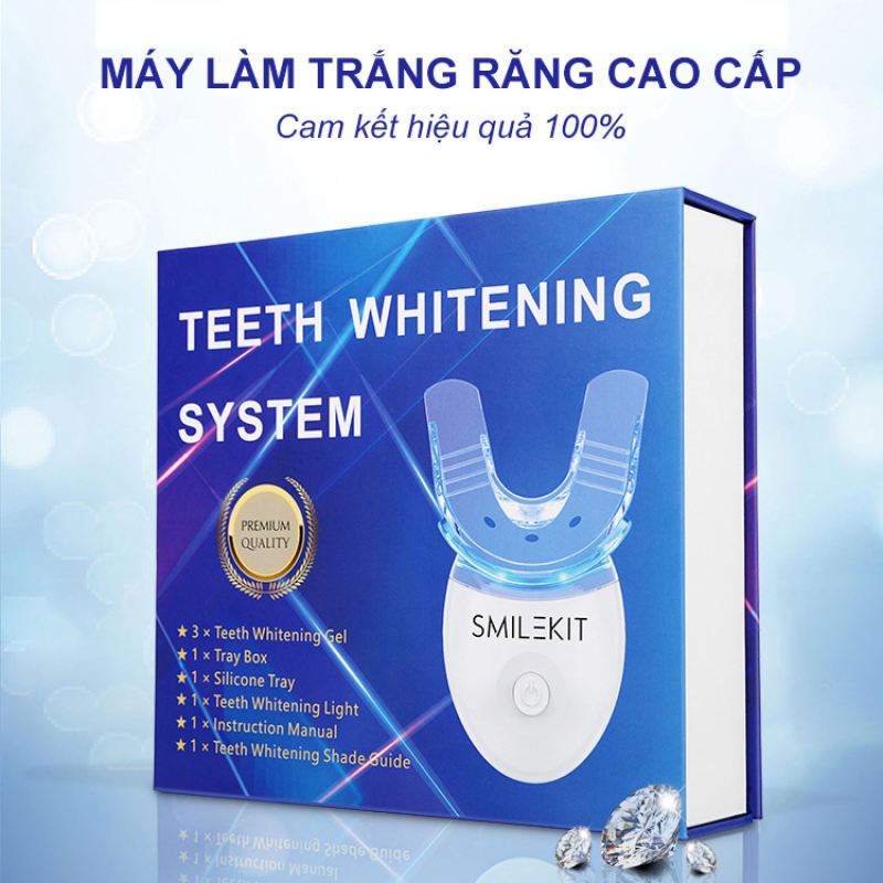 [Bộ Kit] Máy Làm trắng răng tại nhà loại bỏ ố vàng mảng bám trên răng công nghệ mới -Mẫu máy làm trắng răng hiệu quả Smile Kit, răng trắng sáng tự nhiên - Cam kết chất lượng 100%