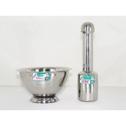 [HÀNG CHÍNH HÃNG] Bộ cối chày inox 304 size lớn 14cm
