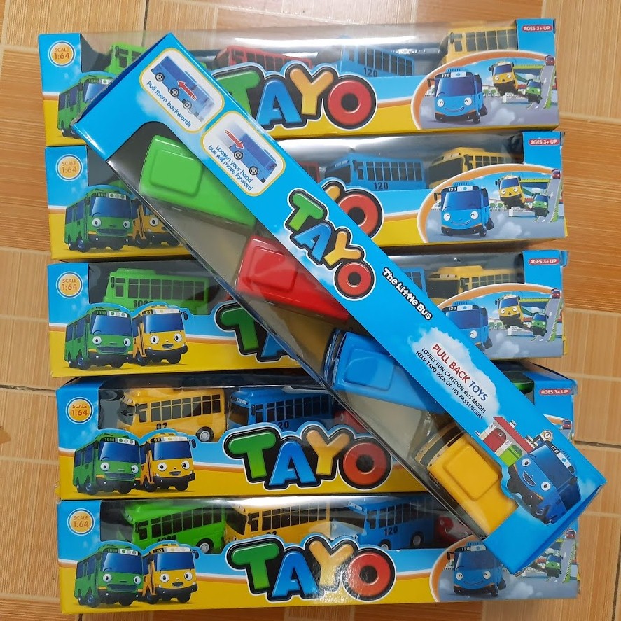 Tayo The Little Bus - xe đồ chơi trẻ em bộ 4 chiếc (xe ô tô bằng nhựa)