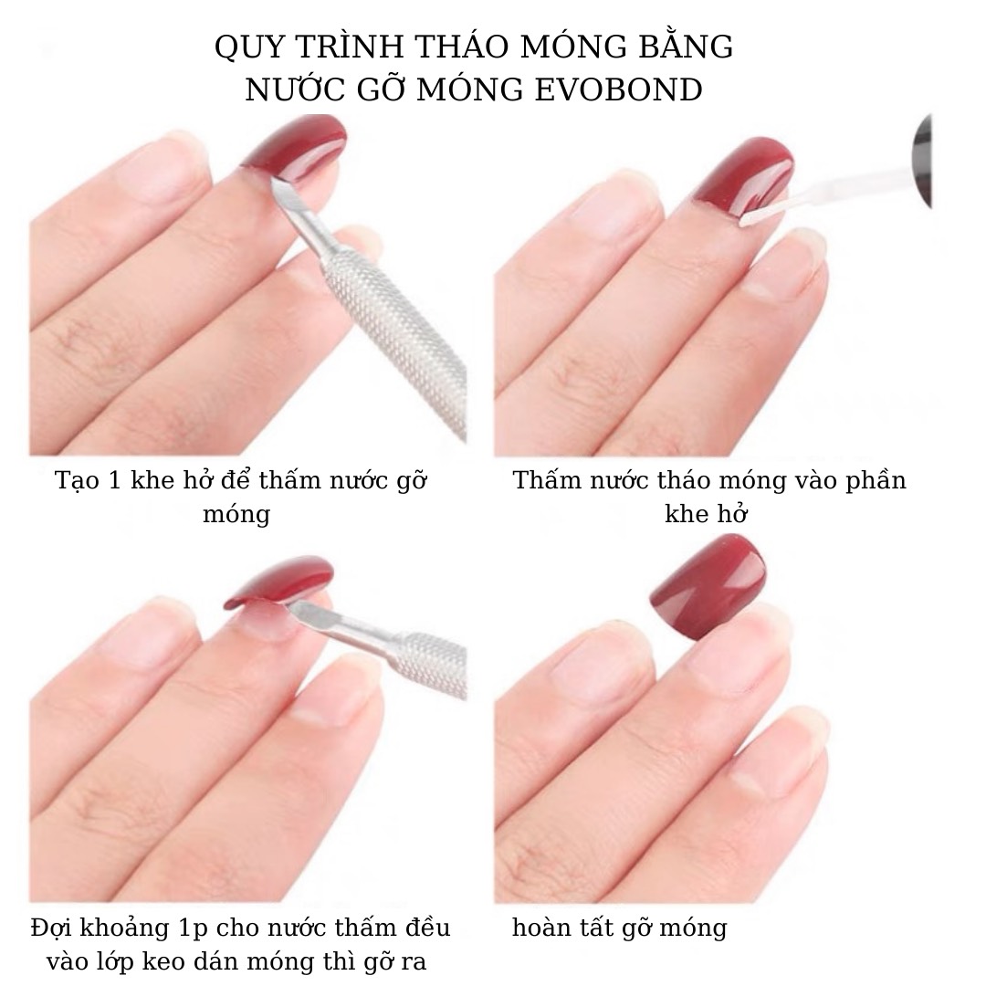 Nước Gỡ Móng Làm Sáng Đá Đính Móng EVOBOND