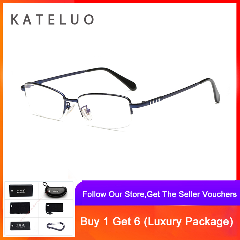Giá bán KATELUO 2020 Mens Computer Glasses Anti Blue Light Fatigue Radiation-resistant Reading Glasses Frame Optical Eyeglasses 8801
