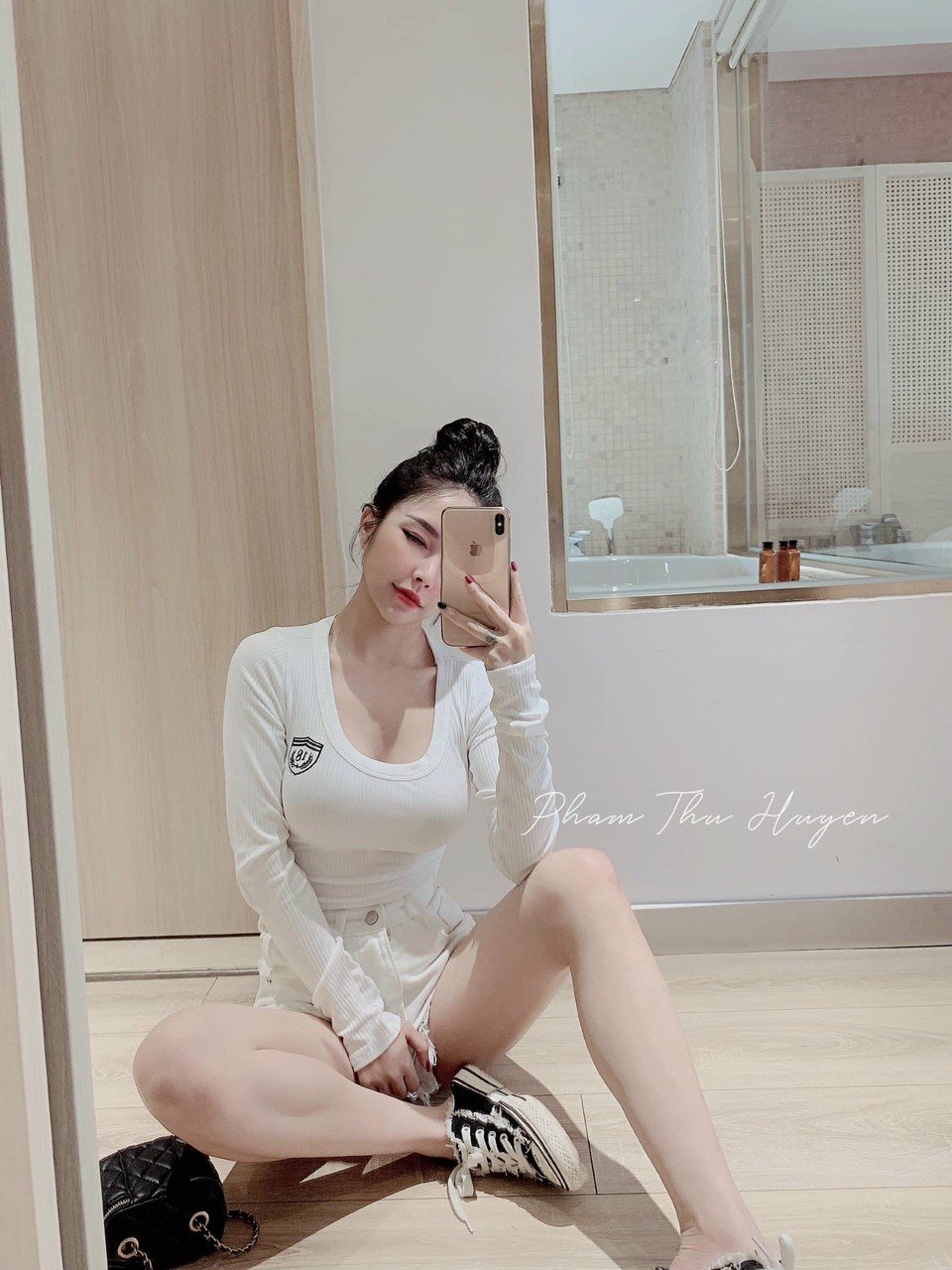 [HCM]Áo len gân tay dài in logo