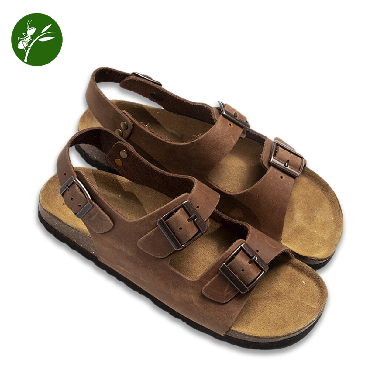 Giày đế trấu Nam Da thật quai 2 khoá (Size 35-45)