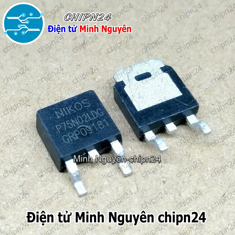 [2 con] (SOP) Mosfet Dán 75N02 TO-252 75A 20V Kênh N (SMD) (P75N02LDG P75N02LD) - HH005797