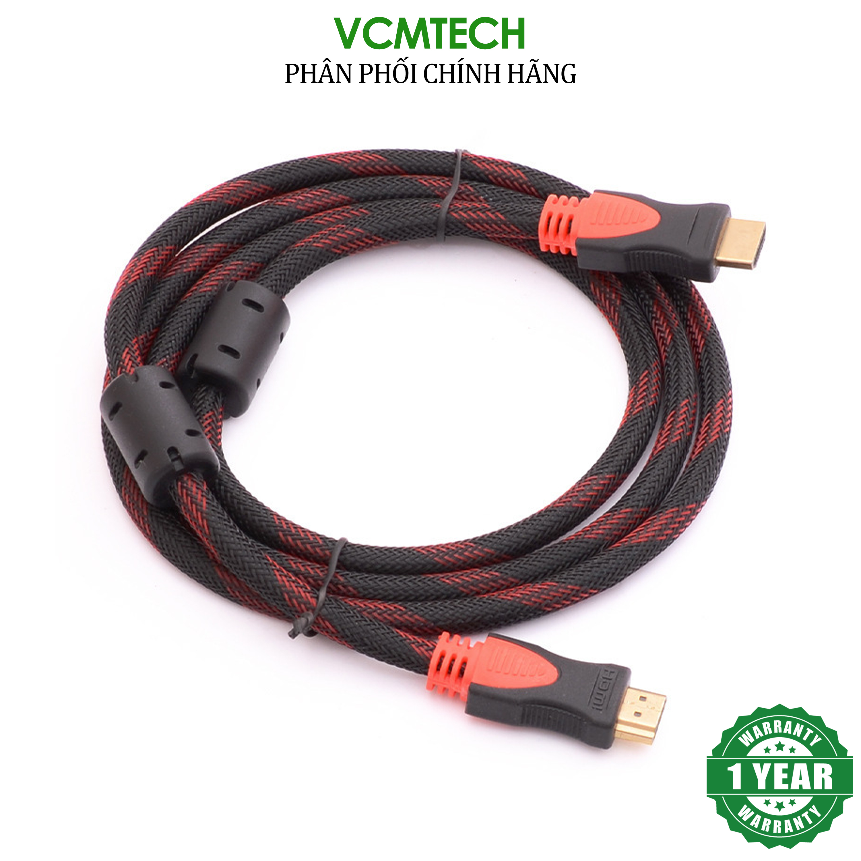 Cáp hdmi dài bọc dù chống nhiễu siêu bền Vcmtech