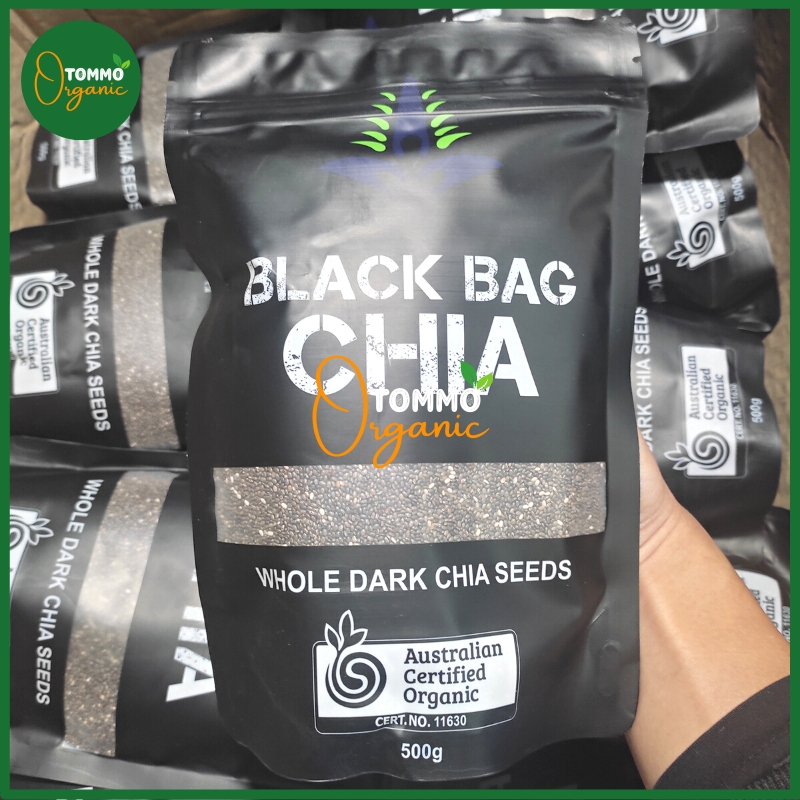 Hạt Chia Hữu Cơ Úc Black Bag Chia Túi 500g