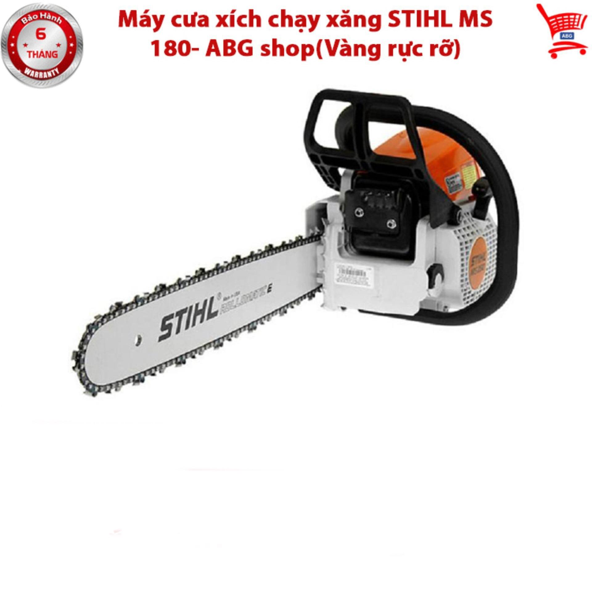 [Trả góp 0%]Máy cưa xích chạy xăng STIHL MS 180- ABG shop chất lượng cao cấp. Trọng lượng nhẹ tính cơ động xử lý công việc nhanh chóng dễ dàng khởi động máy