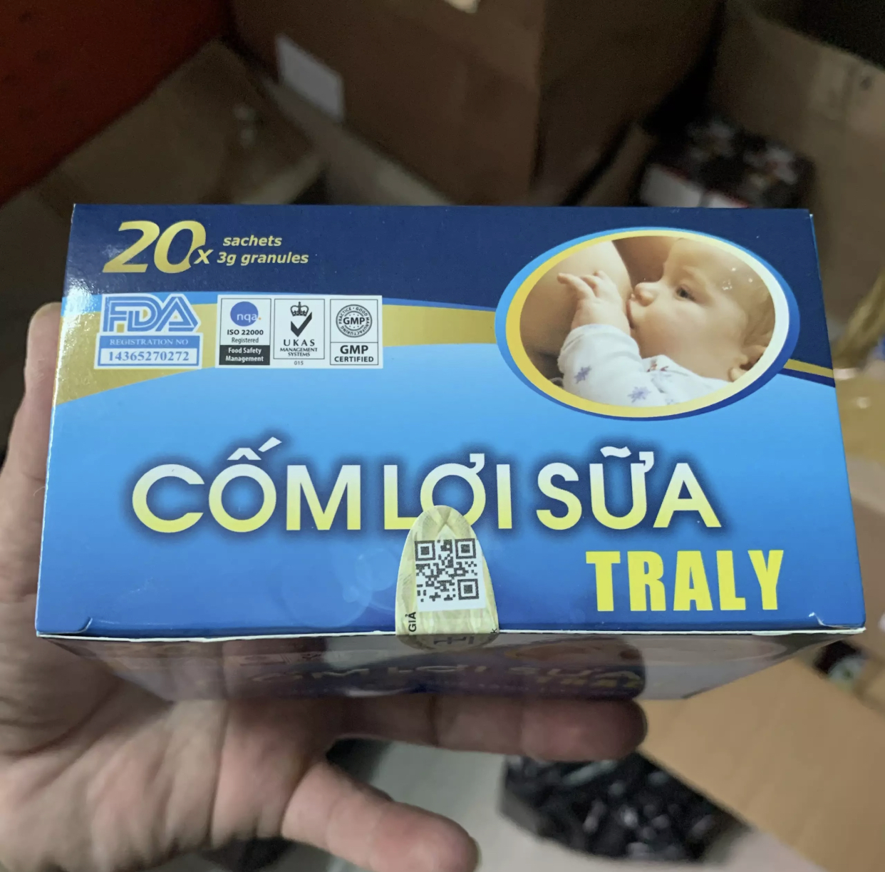 Cốm lợi sữa Traly chính hãng