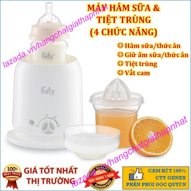 Máy hâm sữa và thức ăn, tiệt trùng 4 chức năng FatzBaby Fatz FB3002SL