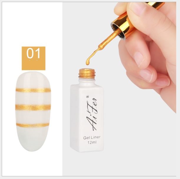 Cọ nét sơn siêu mảnh vẽ móng Aifer chai 12ml