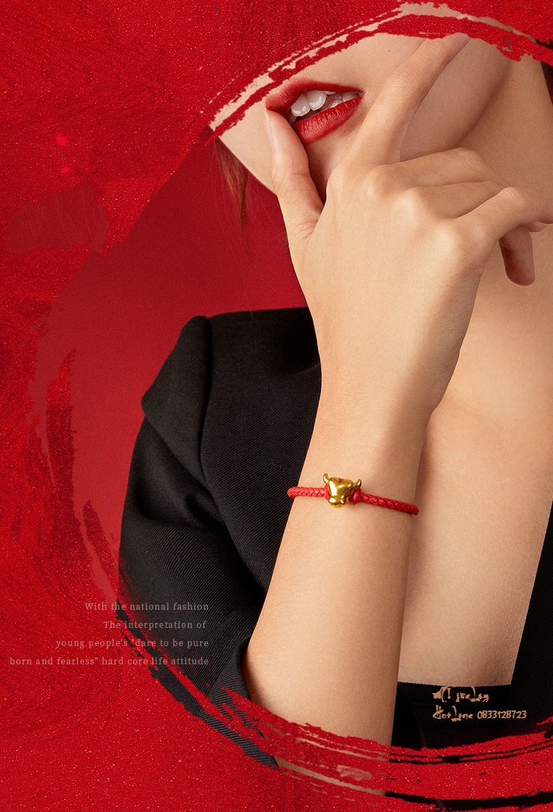 Charm Mặt Trâu vàng 9999