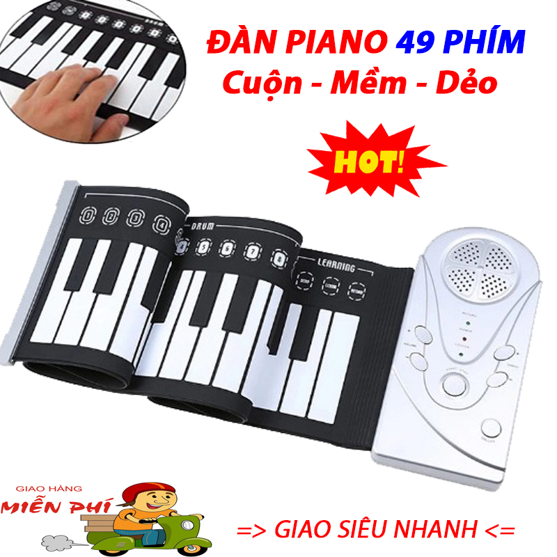 Đàn piano konix 49 phím cuộn mềm dẻo flexible md88p - chống nước cao - sở hữu mạch điện tử thông minh, nhạy bén và có độ bền cao - âm thanh trong - dễ dàng mang theo - bảo hành 12 tháng