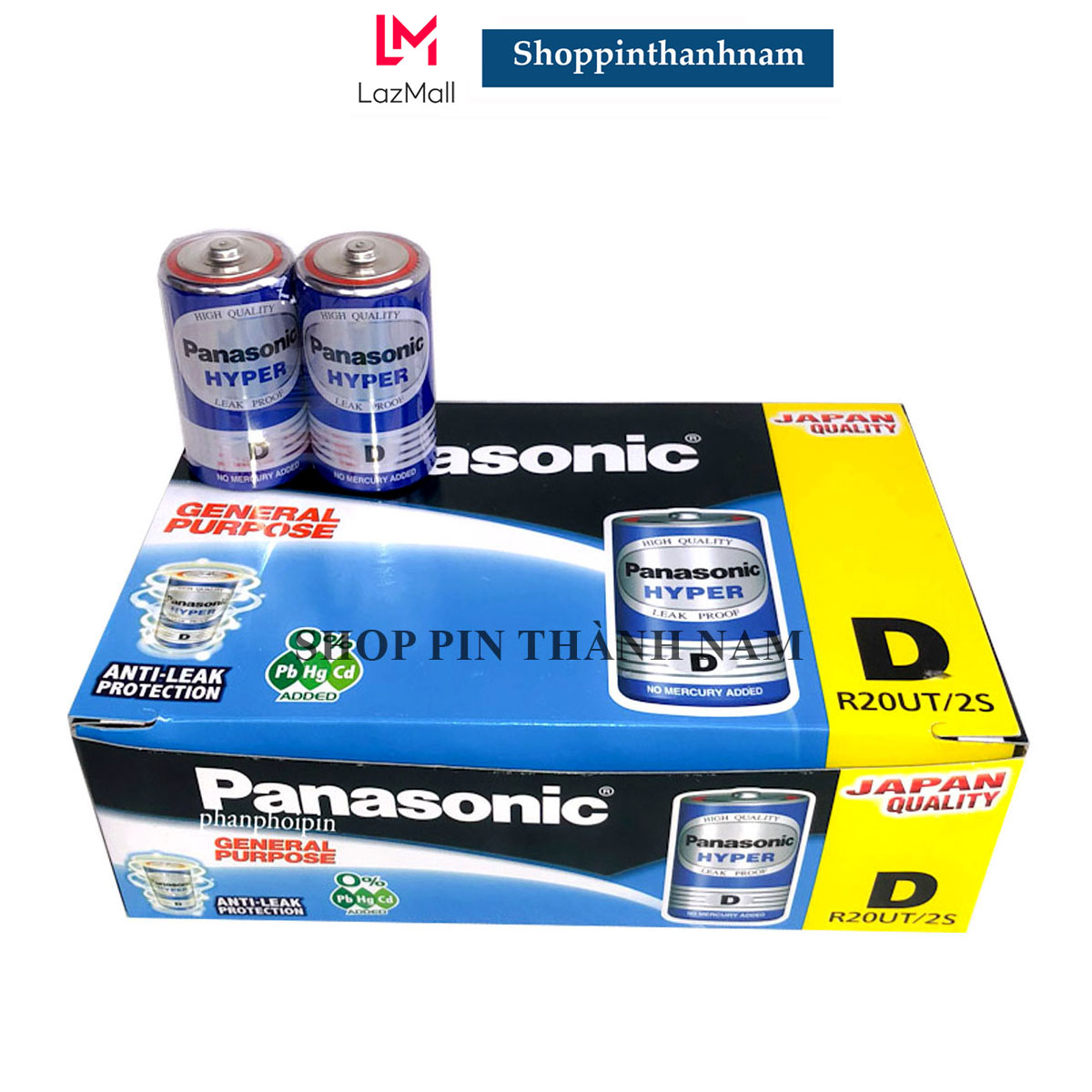 Pin Đại Panasonic Size D Hyper R20UT Vỉ 2 Viên Chính Hãng