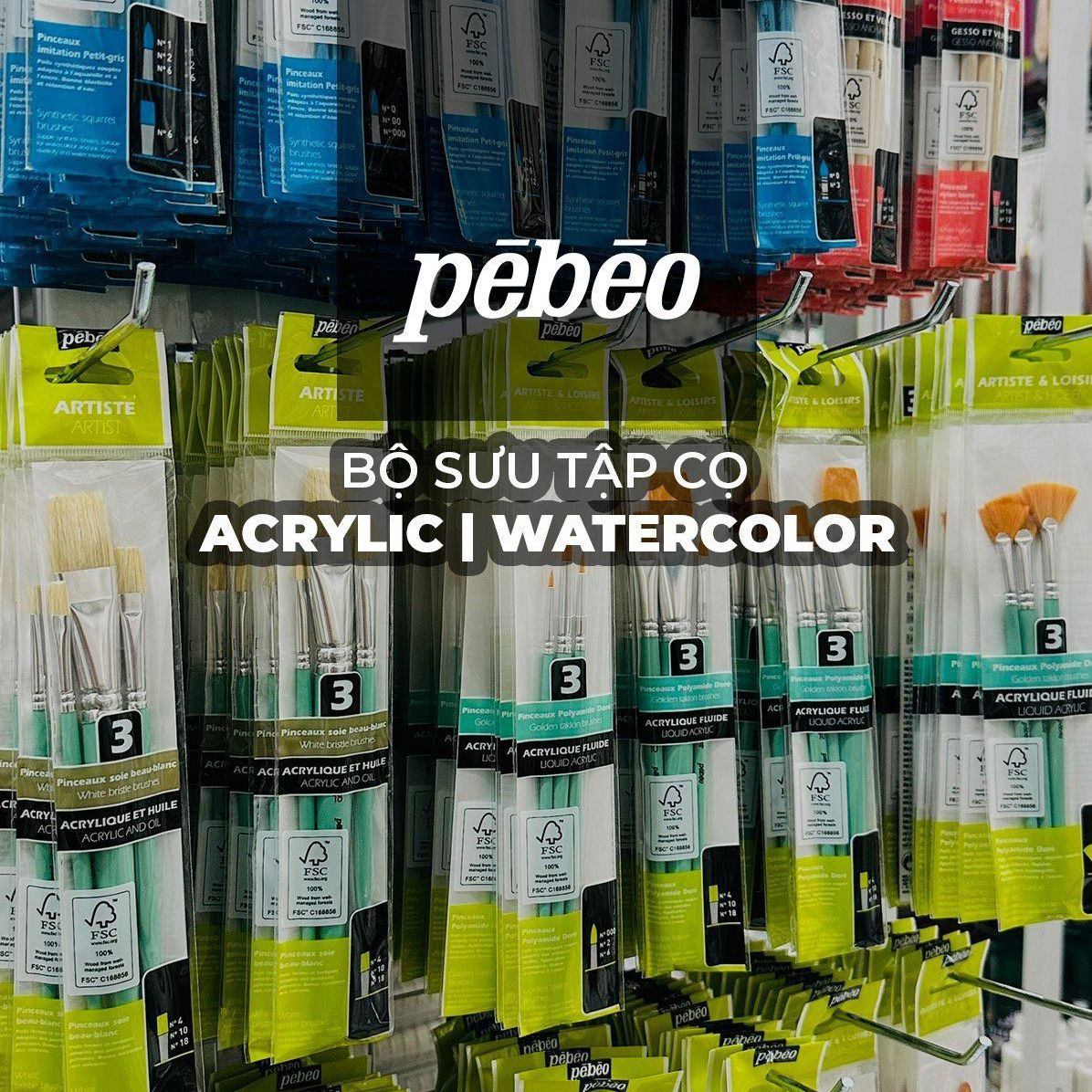 [DA ĐEN] Set Cọ Acrylic Pebeo Pébéo