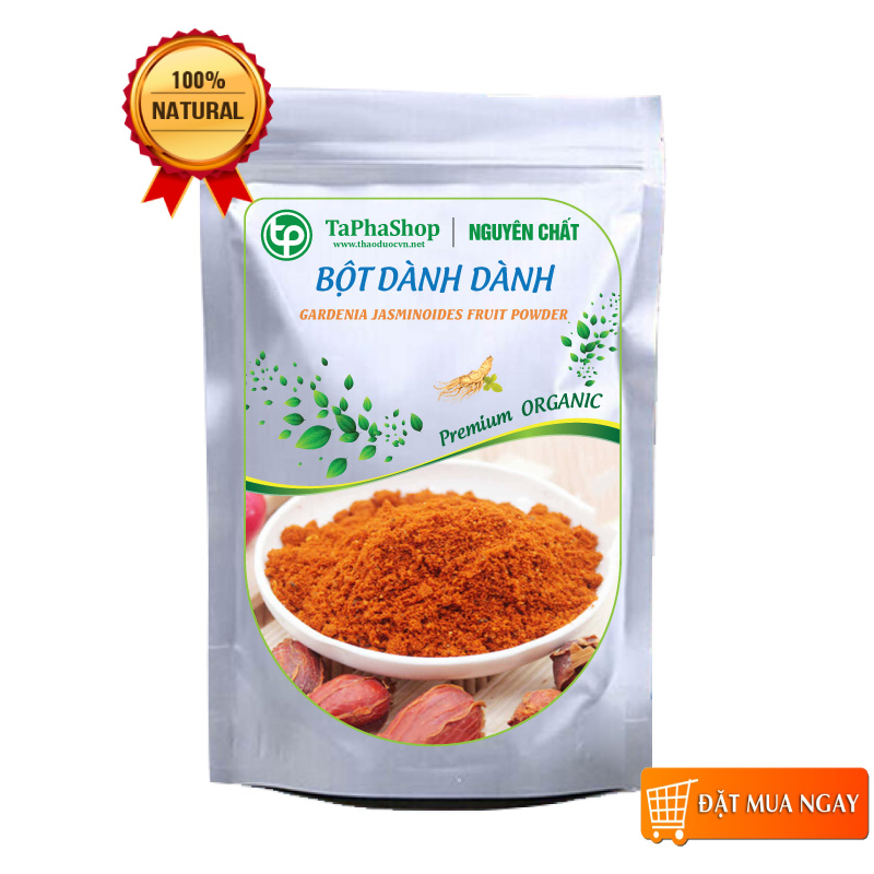 Bột dành dành nguyên chất 100g - Tấn Phát