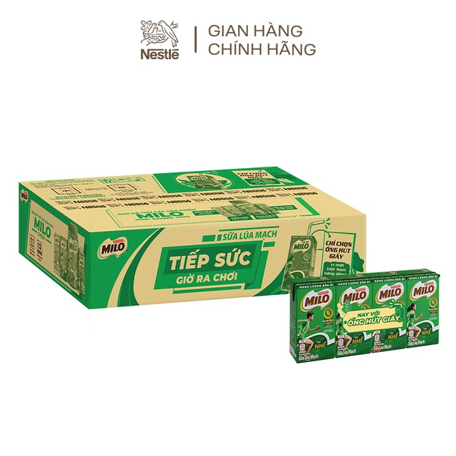[Siêu thị WinMart] - Thùng 48 hộp sữa Milo Nestlé lúa mạch 115ml