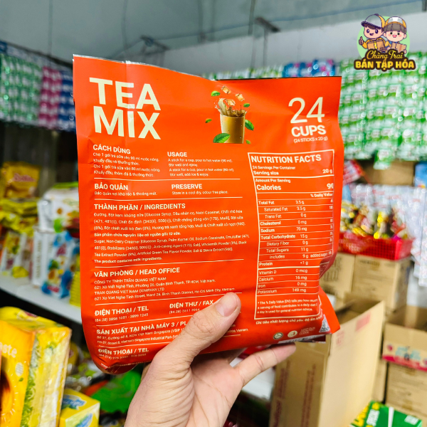 Trà Sữa Hòa Tan Trần Quang Tea Mix 24 ống