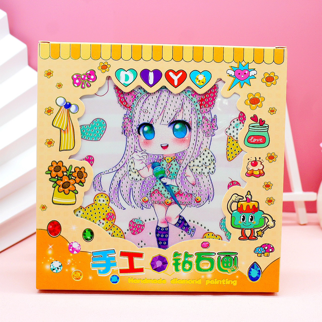 Tranh đính hạt đá sticker 3D mini siêu hạt dẻ cho bé