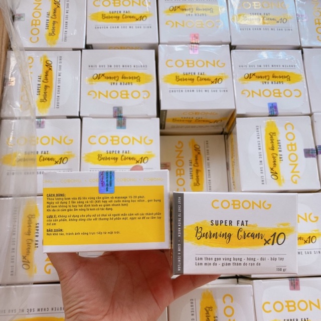 Kem tan mỡ bụng Cô Bông - Tặng kèm thước dây