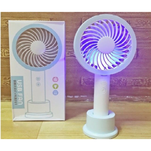 [HCM]QUẠT CẦM TAY 3 CÁNH MHT660-3 CÓ LED