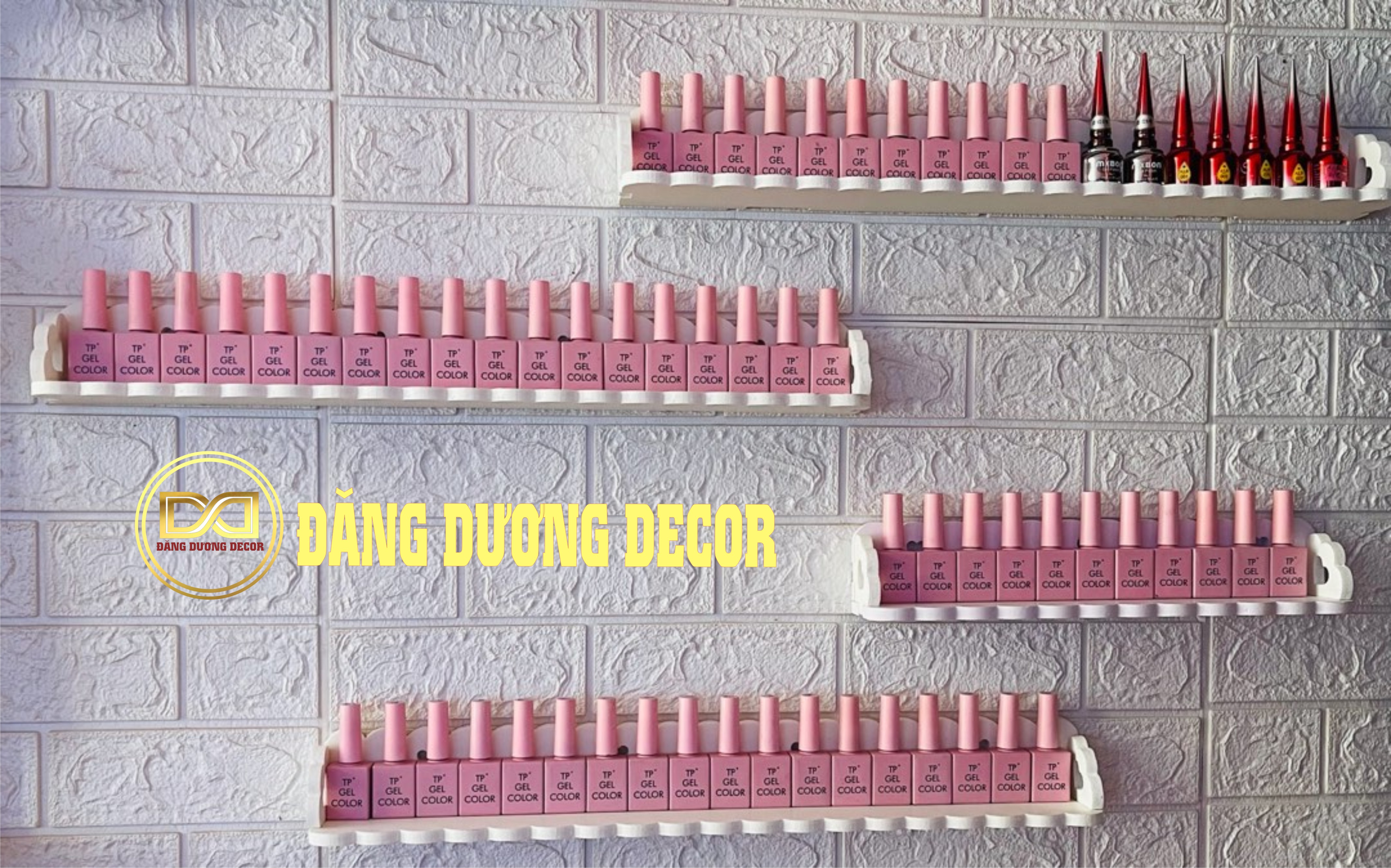 Combo set 3-5 kệ nail để sơn móng (dài 60cm)- Tiết kiệm hơn.