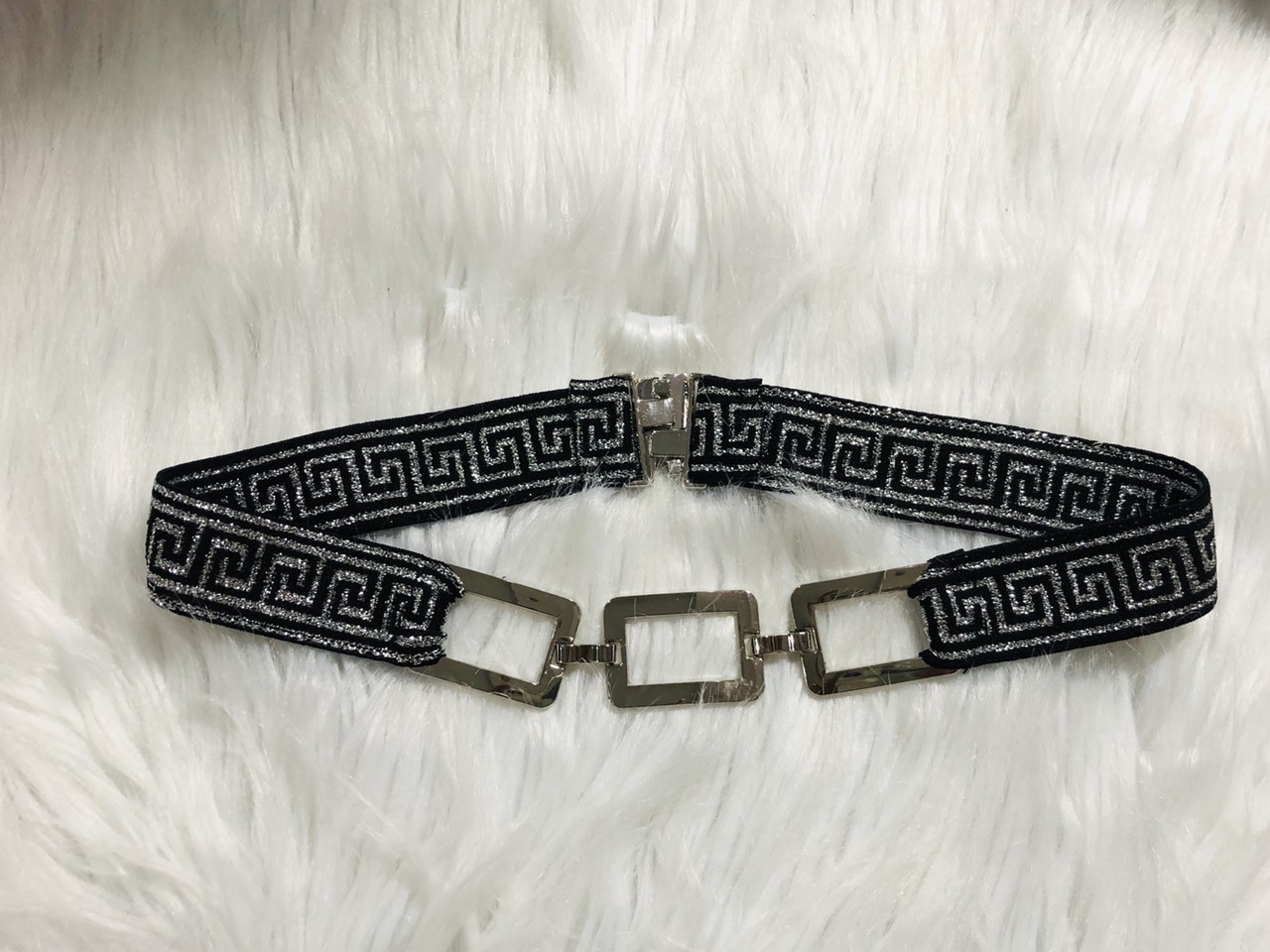 [HCM]Thắt lưng thun nhũ. Bản 2cm. Cài sau