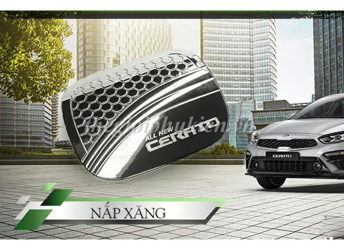 Ốp nắp bình xăng Kia Cerato 2019 mạ Crom