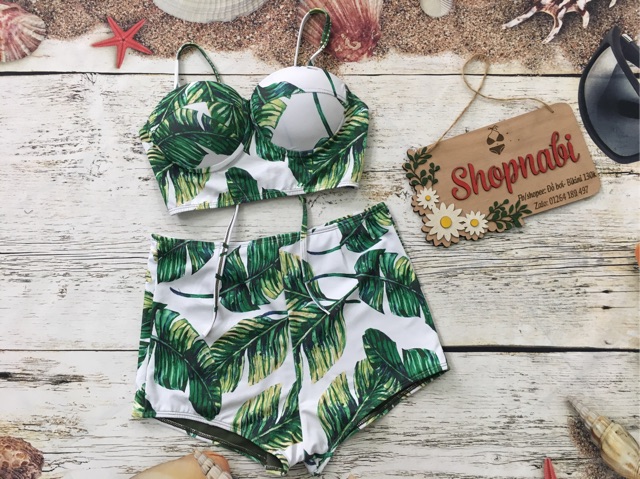 [HCM]Bikini đồ bơi lá bự cup ngang mút dày