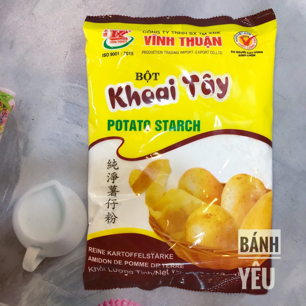 Tinh Bột Khoai Tây Vĩnh Thuận 340g tinh bột khoai tây 100% được sử dụng rộng rãi trog chế biến thực phẩm làm baanh, món ăn