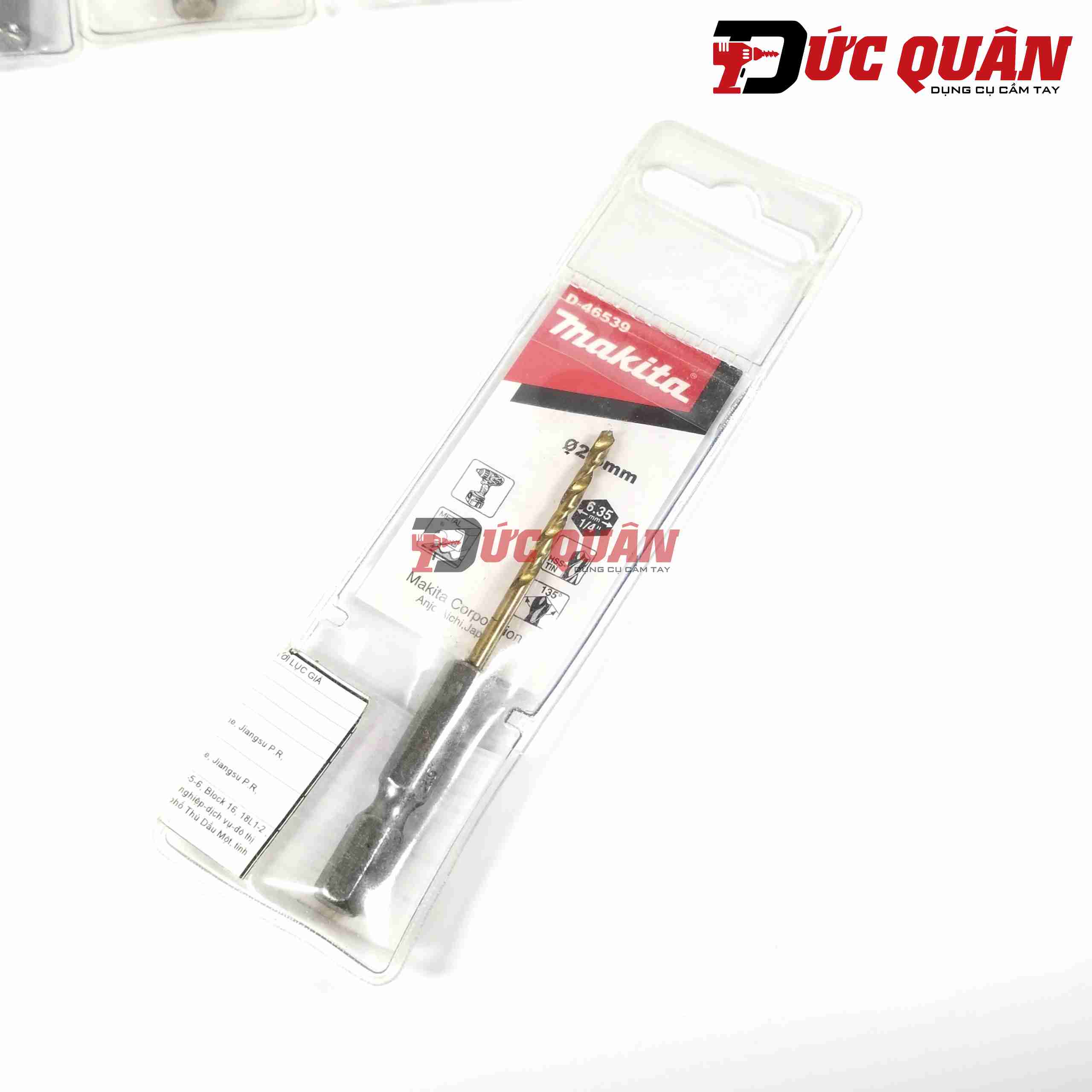 Mũi khoan sắt chuôi lục giác hss-tin 6.35mm makita