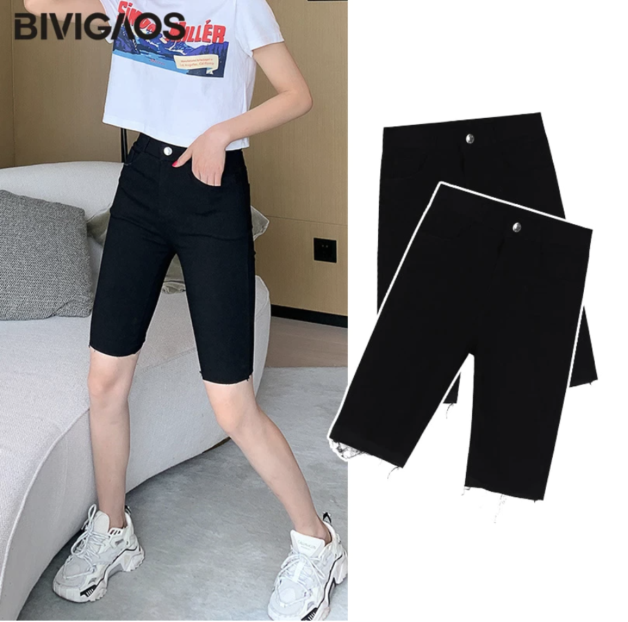 [HCM]QUẦN JEANS NGỐ NỮ LỬNG BÓ SÁT MÀU ĐEN TRƠN ĐEN02