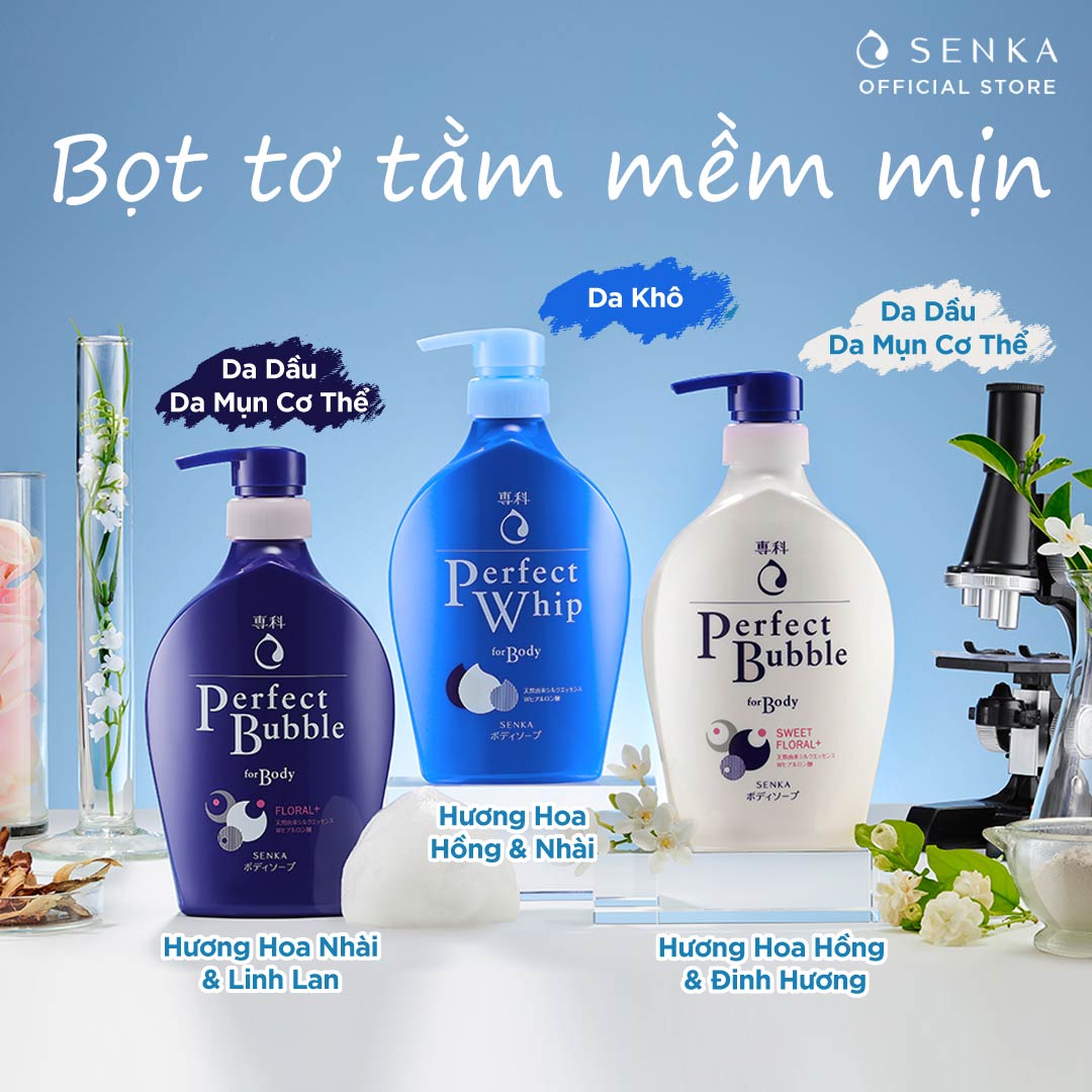 Sữa tắm dưỡng ẩm Senka Perfect Bubble 500ml
