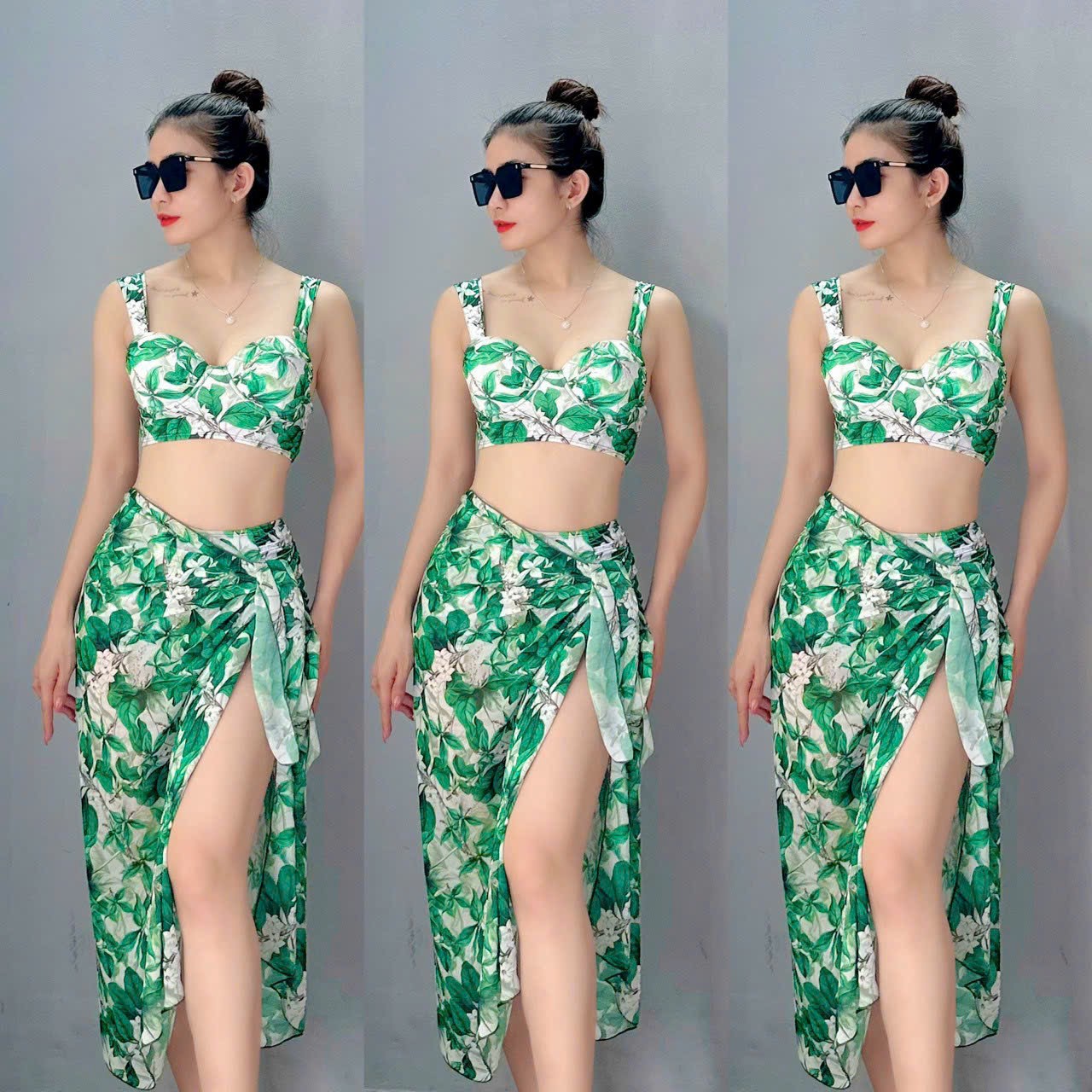 [MẪU MỚI] Set bikini đi biển đồ bơi đi biển 3 món thời trang