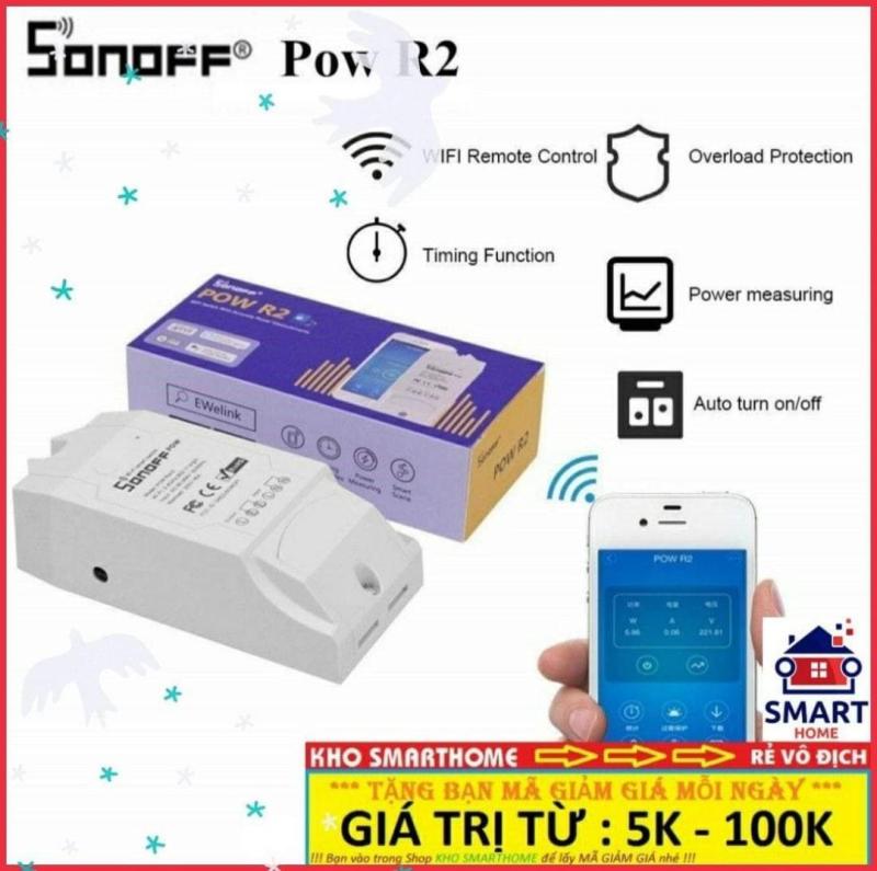 Công tắc thông minh Sonoff POW R2 điều khiển từ xa qua WIFI, 3G, 4G giá rẻ